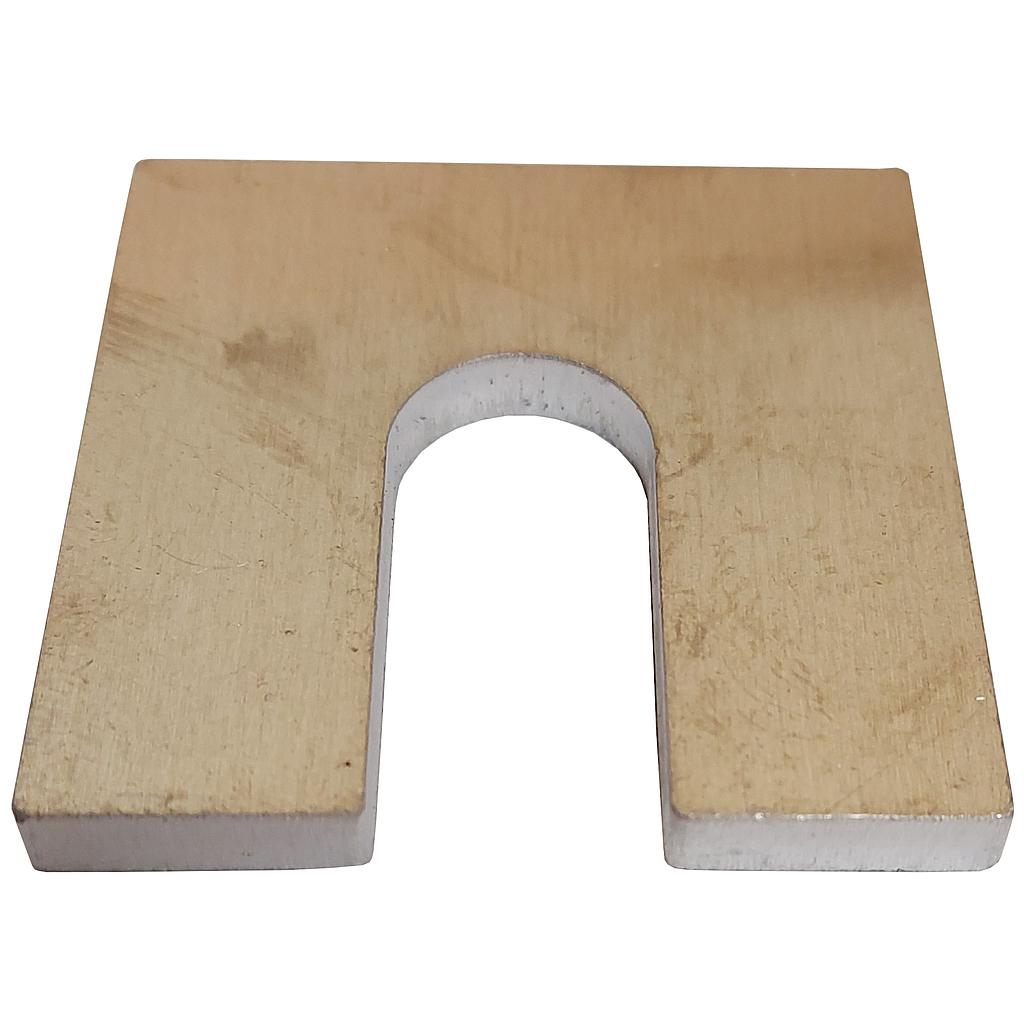 Aluminium horseshoe packer 50 x 50 x 10mm