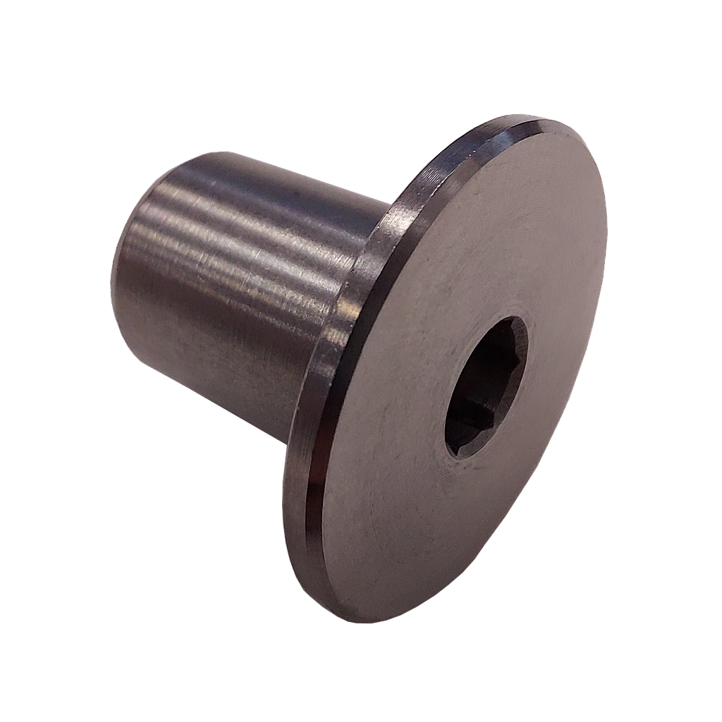 A2 stainless socket low profile barrel nut, turned M10