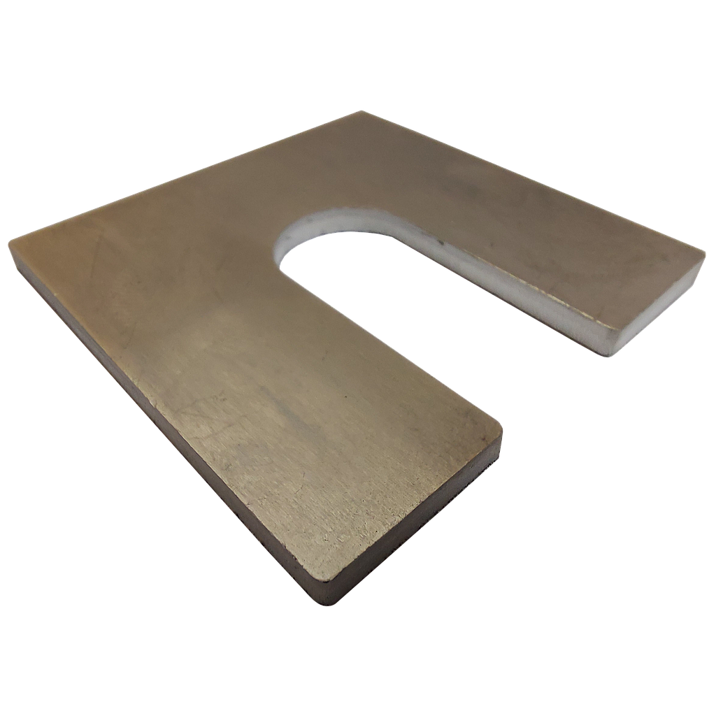 Aluminium horseshoe packer 50 x 50 x 3mm